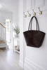Croco-Shopper aus Leder - Braun