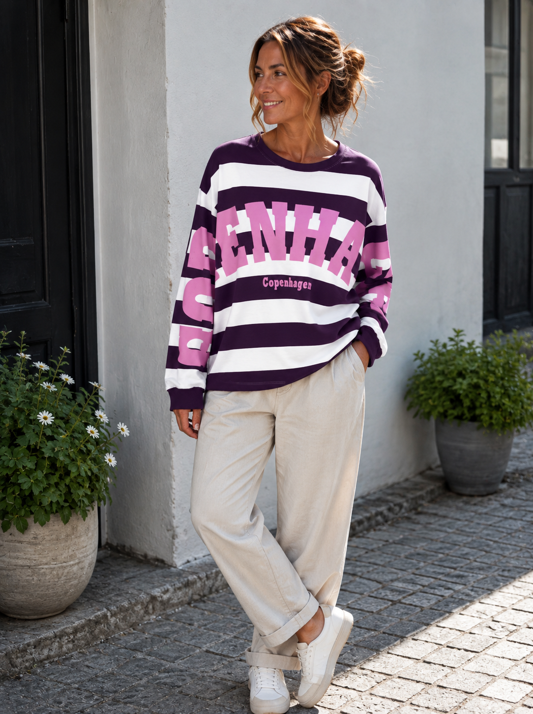 Bluse Nerina - Bordeaux / Pink