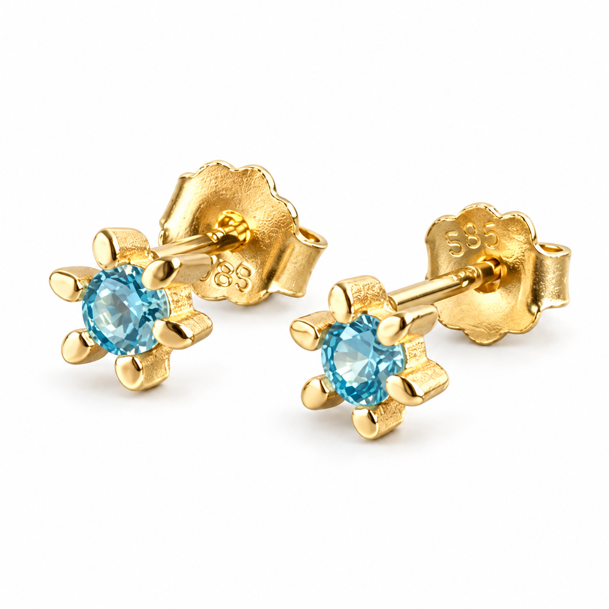 Ohrstecker GIA – Blue 18K vergoldet