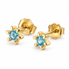 Ohrstecker GIA – Blue 18K vergoldet