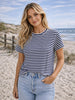 T-shirt Navy strib
