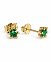 Ohrstecker GIA EMERALD 18K vergoldet