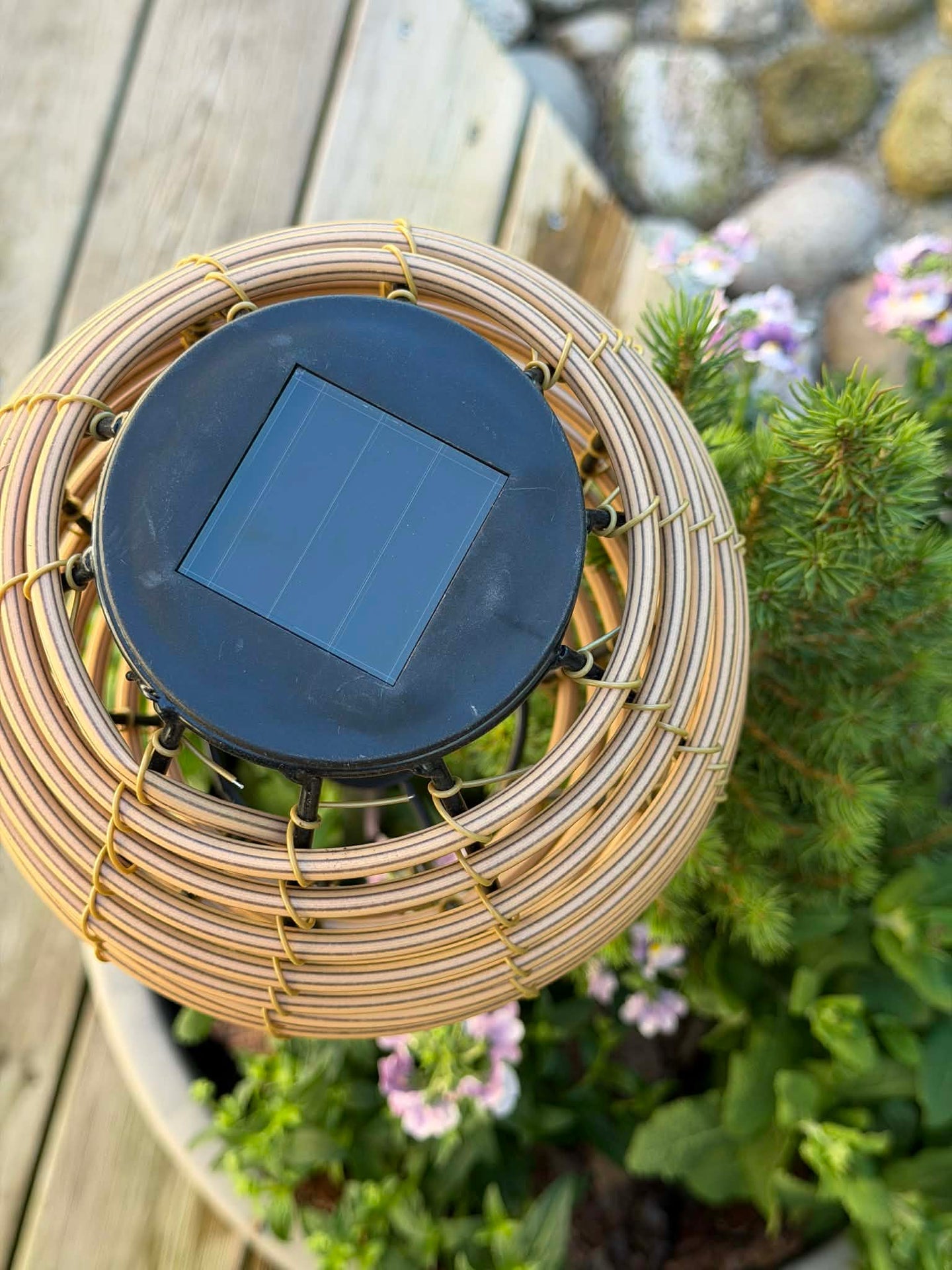 Laterne auf Spieß 53 cm - Solar Natur