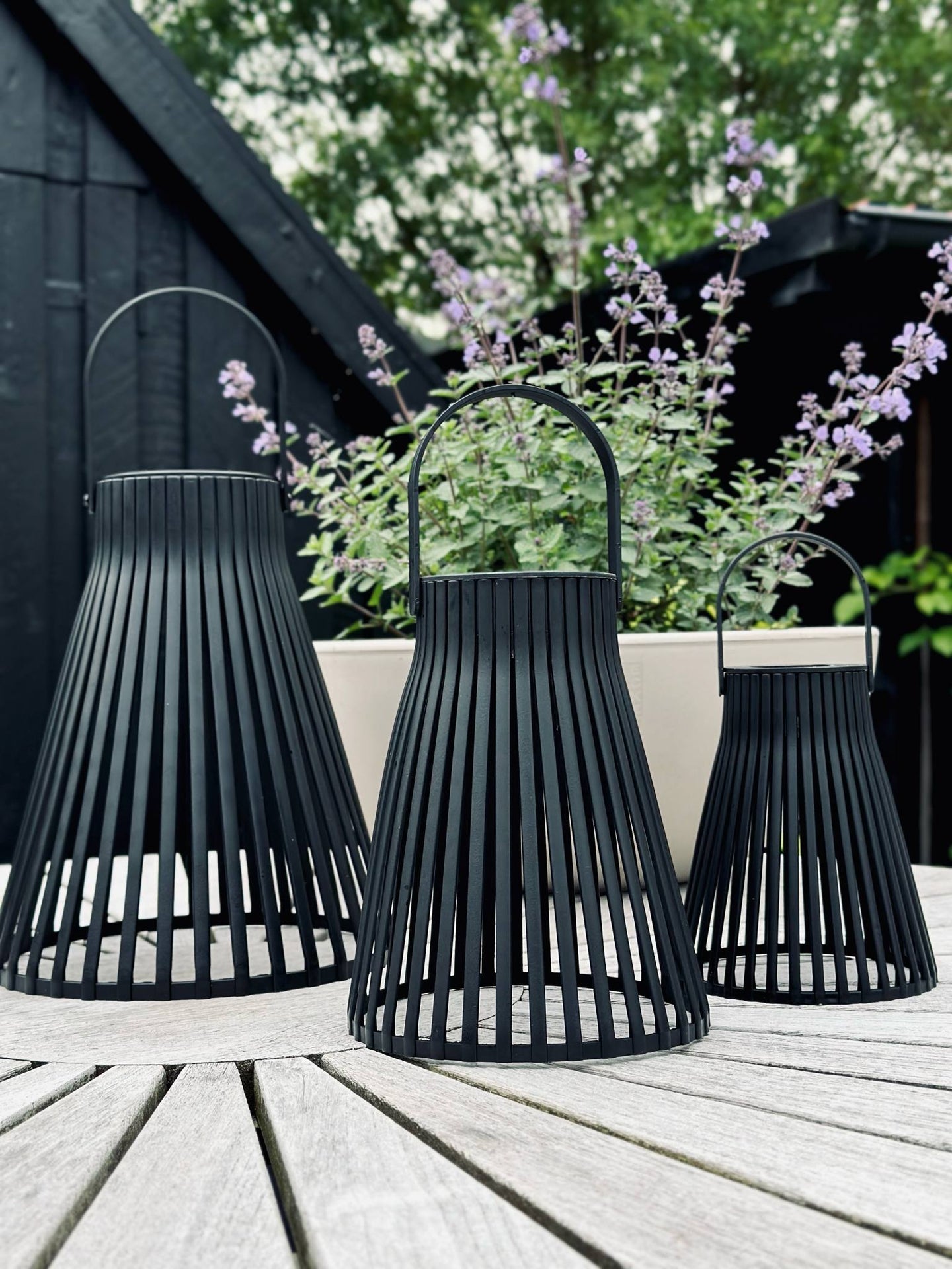Laterne mit Solarzellen - GARDEN BLACK 18cm