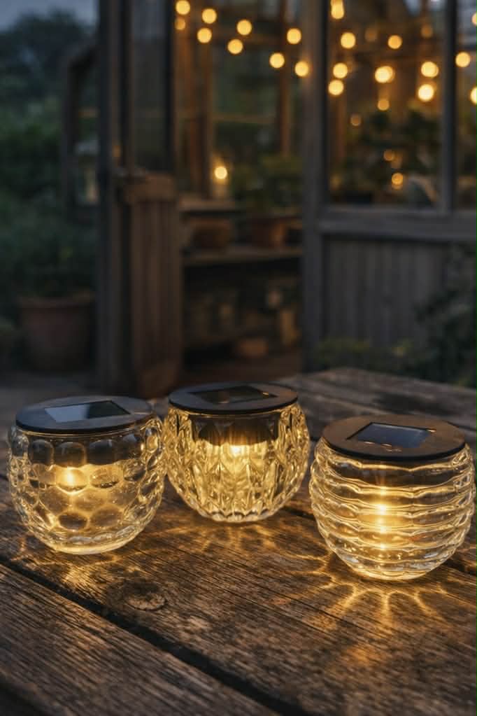 Kerzenhalter mit Solarzellen - Außen