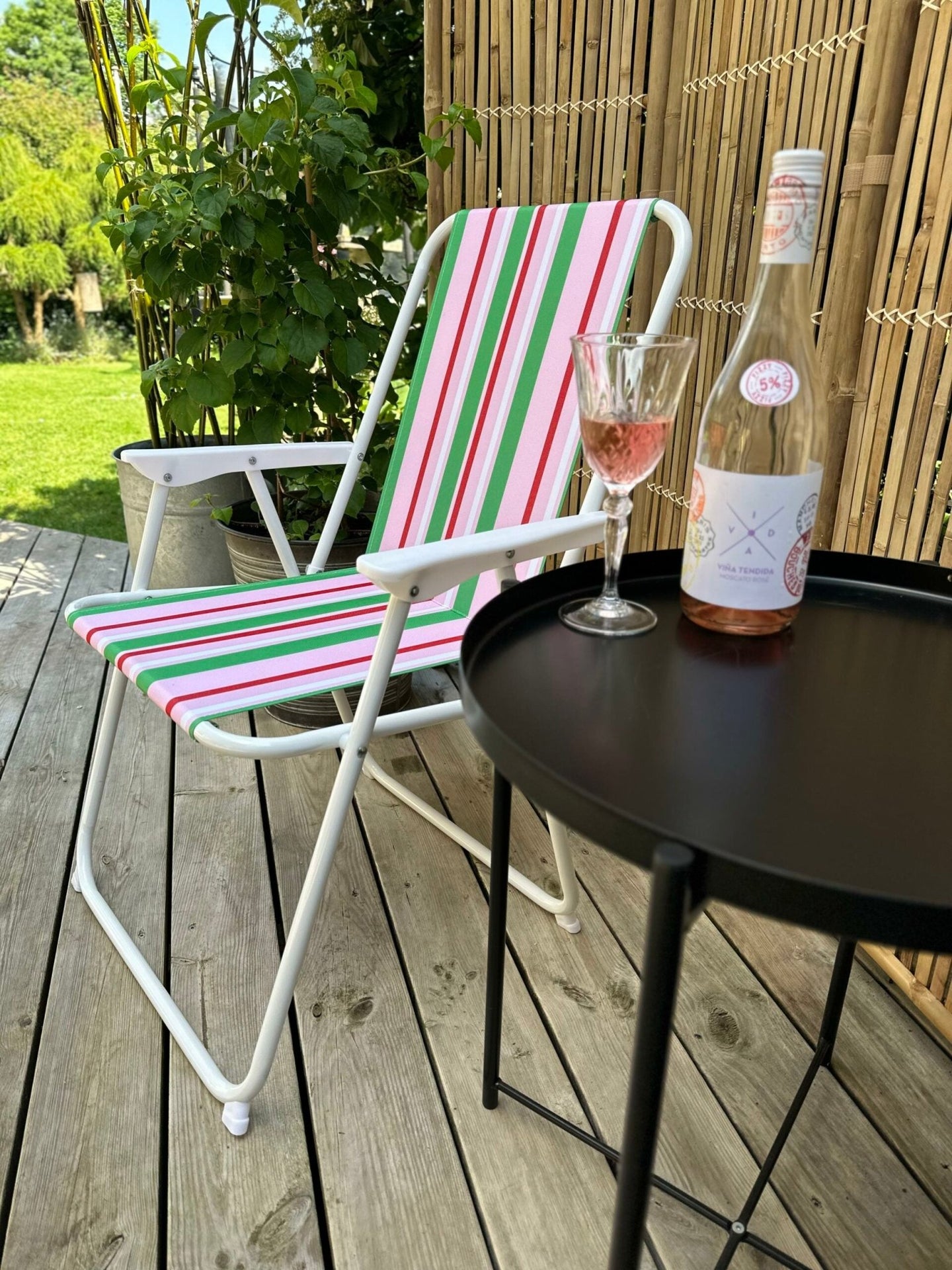 Campingstol Grøn / pink - VIAMAJA.DK