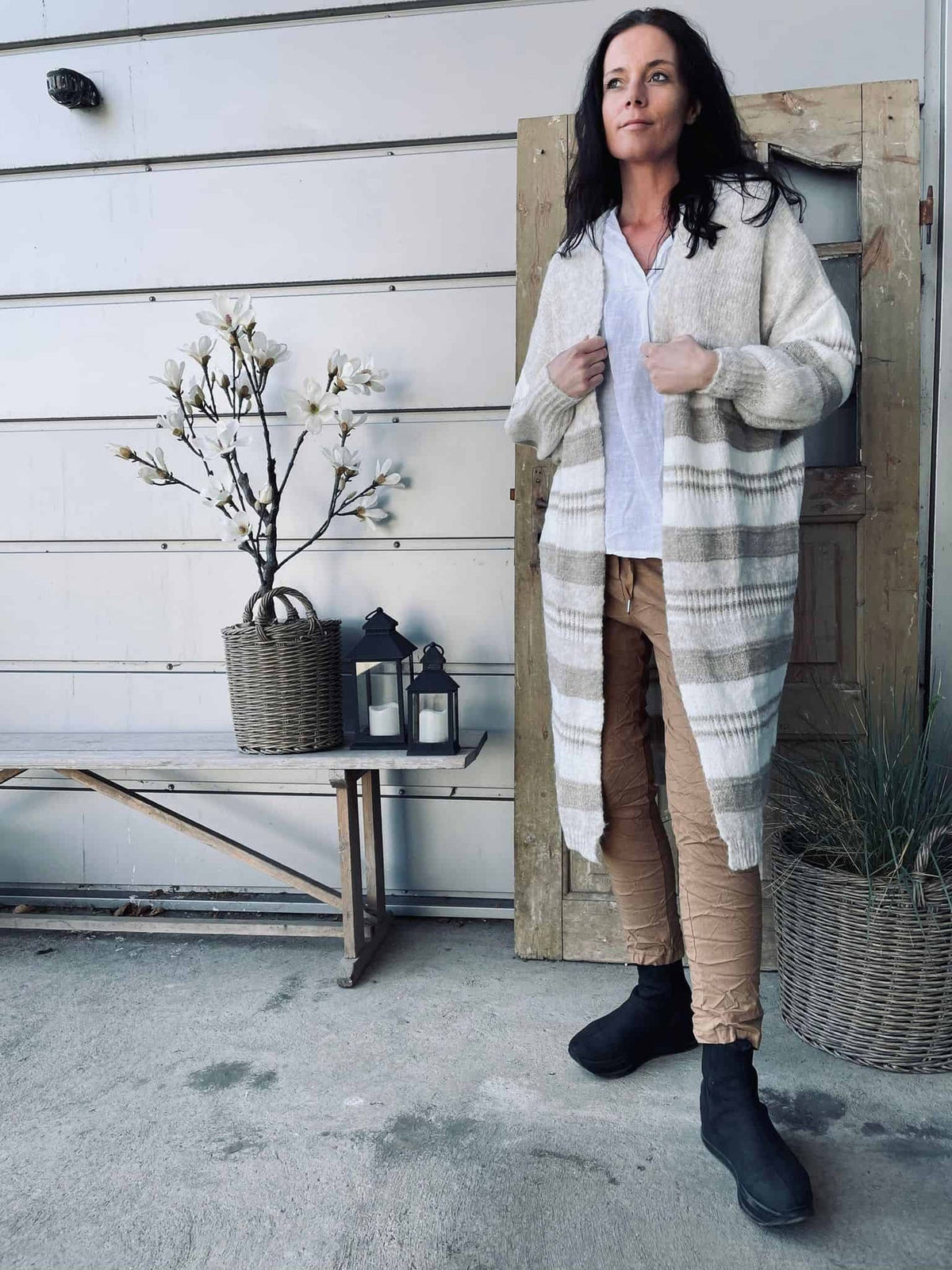 Cardigan Alma Beige - VIAMAJA.DK