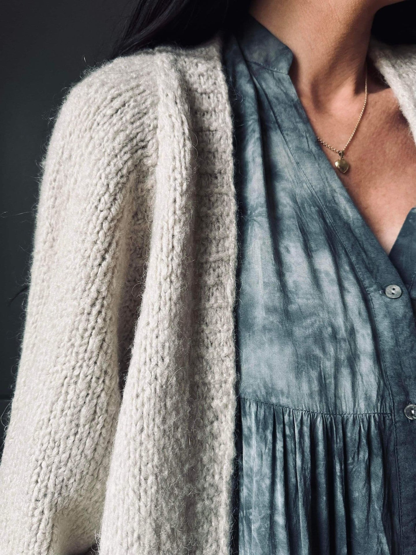 Cardigan Beige Mohair mix - VIAMAJA.DK