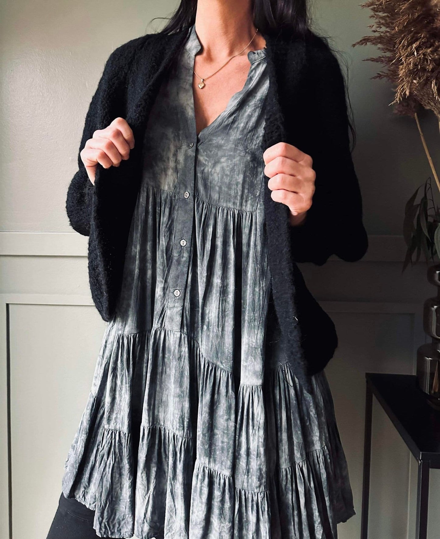 Cardigan Black Mohair mix - VIAMAJA.DK