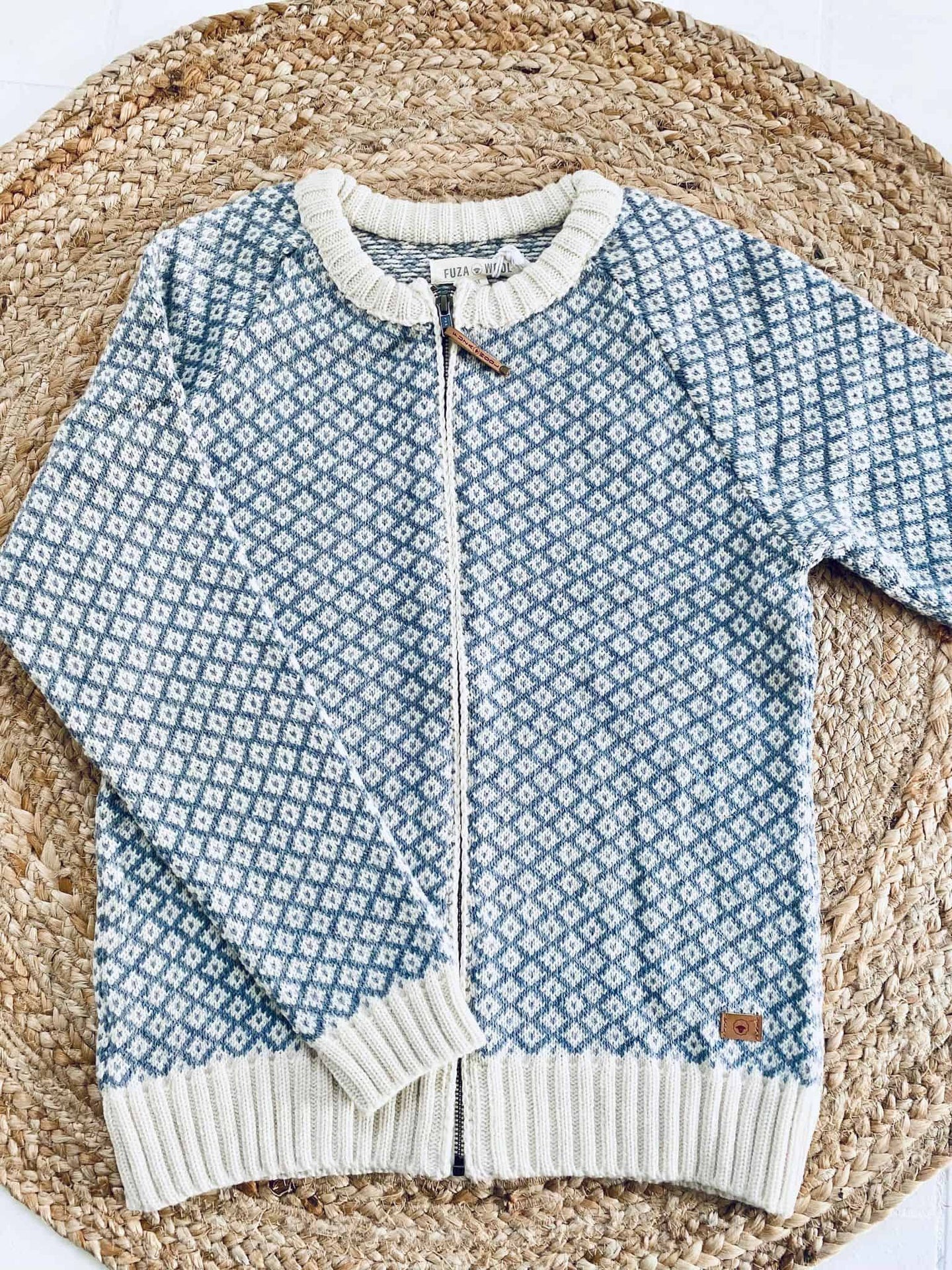 Cardigan i merinould – Iris blue L - VIAMAJA.DK