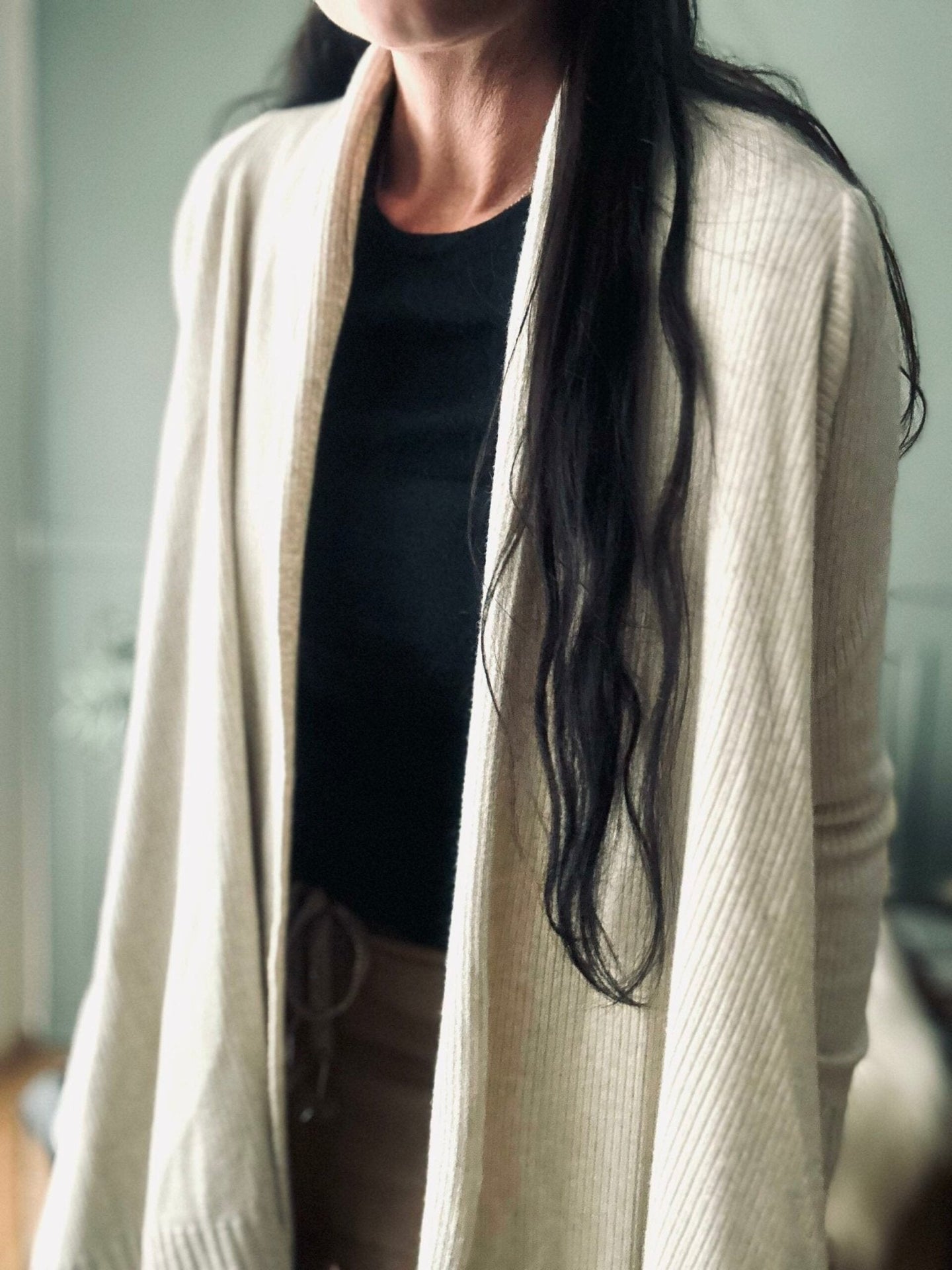 Cardigan Long style – Beige - VIAMAJA.DK