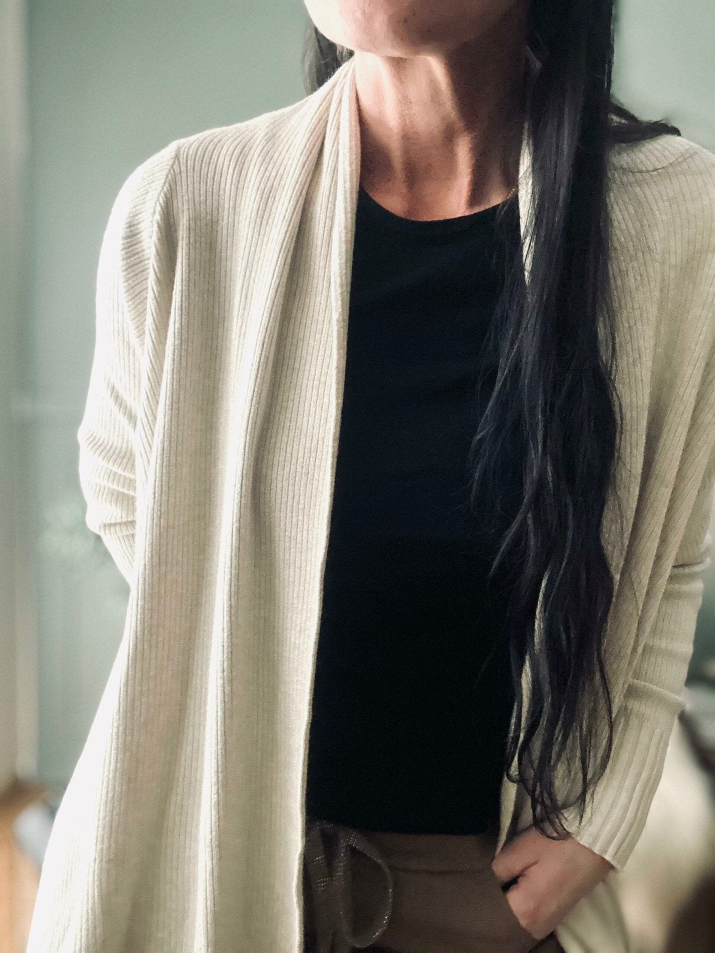 Cardigan Long style – Beige - VIAMAJA.DK