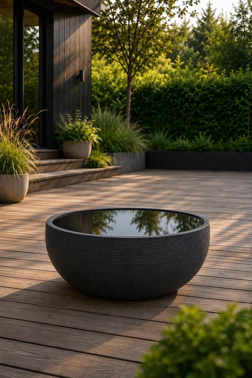 Spiegelbecken black garden
