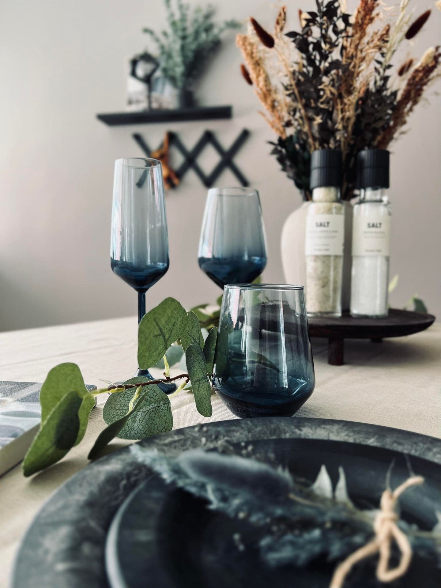 Champagneglas LUX - Royal blue 195ml - VIAMAJA.DK