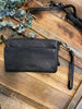 Clutch ASTA mit langem Riemen & Handgelenkschlaufe - Schwarz