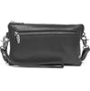 Clutch - Schwarz / silbernes Leder