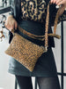 Clutch / Crossover Leopard Wildleder