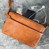 Clutch aus weichem Leder VIAMAJA - Taschengurt inklusive