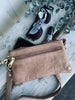 Clutch / Ledertasche Dark Sand