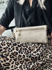 Clutch / Ledertasche - Sand