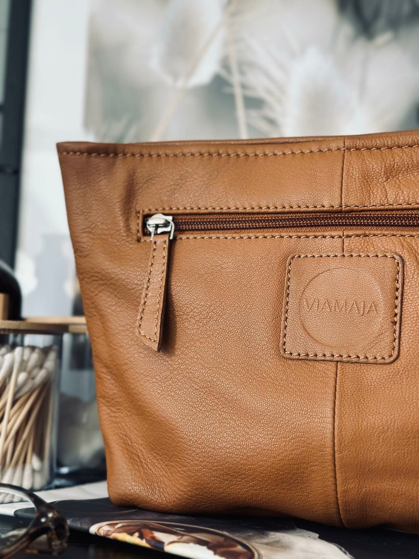 Clutch SOFT LEATHER – Cognac - VIAMAJA.DK