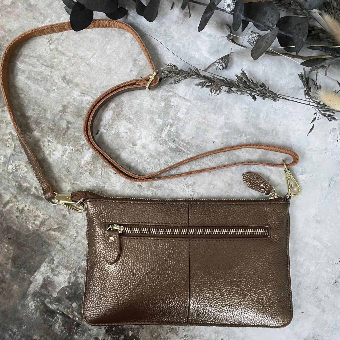 Clutch / taske OFELIA - Bronze - VIAMAJA.DK