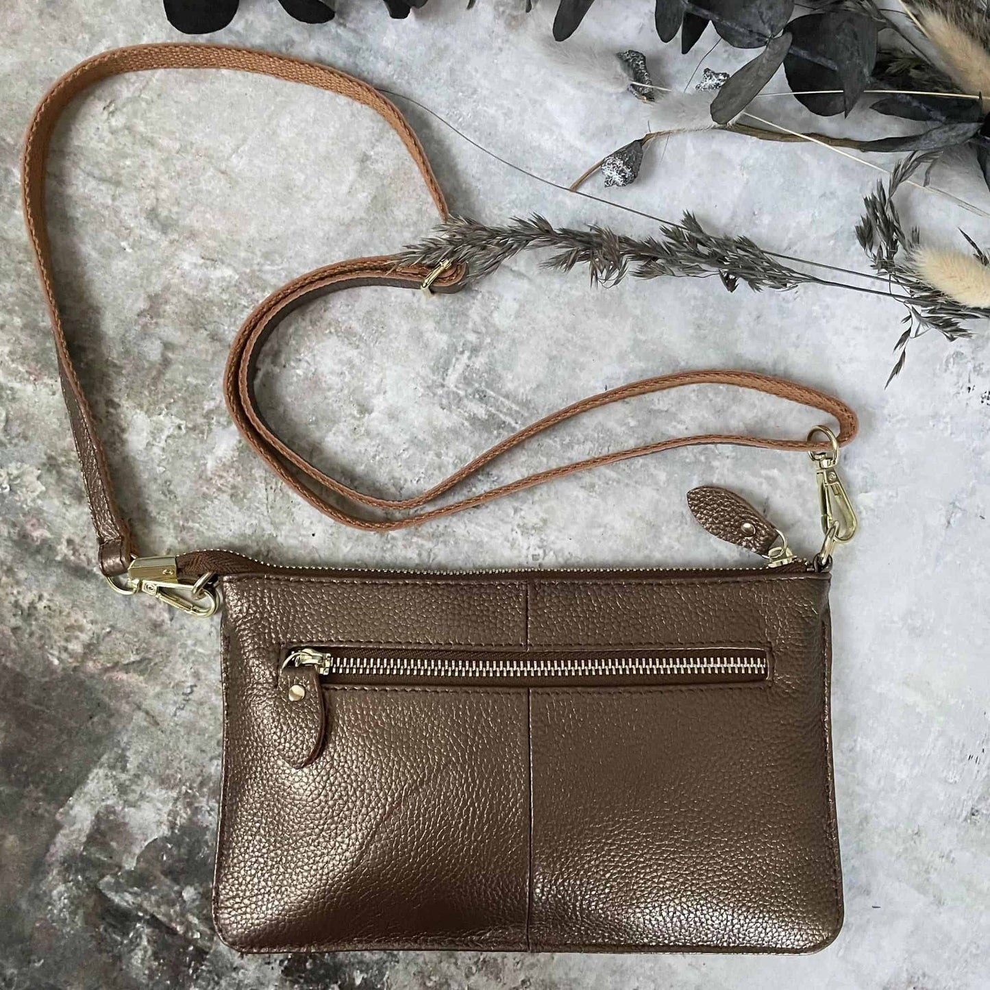 Clutch / taske OFELIA - Bronze - VIAMAJA.DK