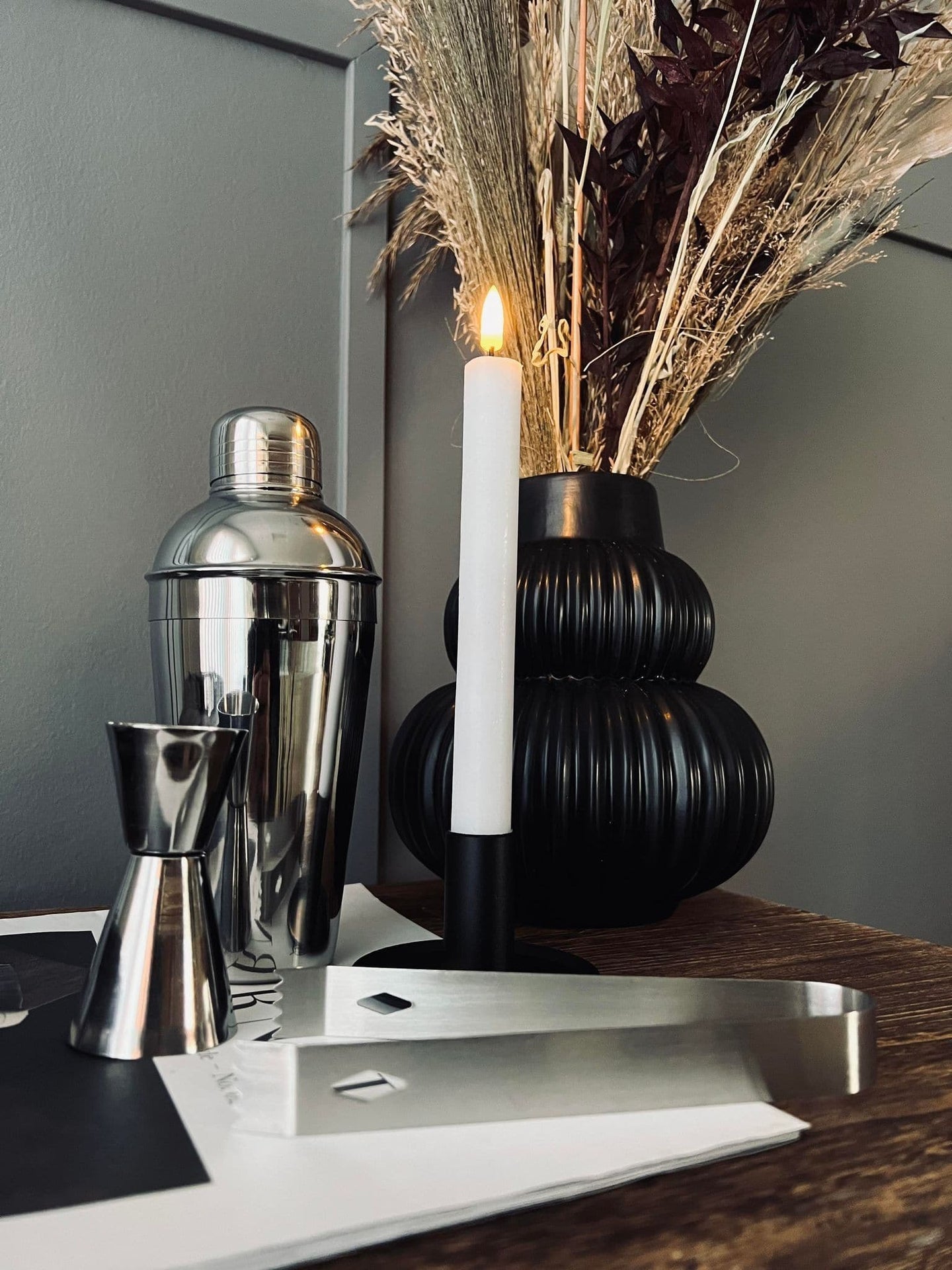 Cocktail shaker sæt med 5 dele - VIAMAJA.DK