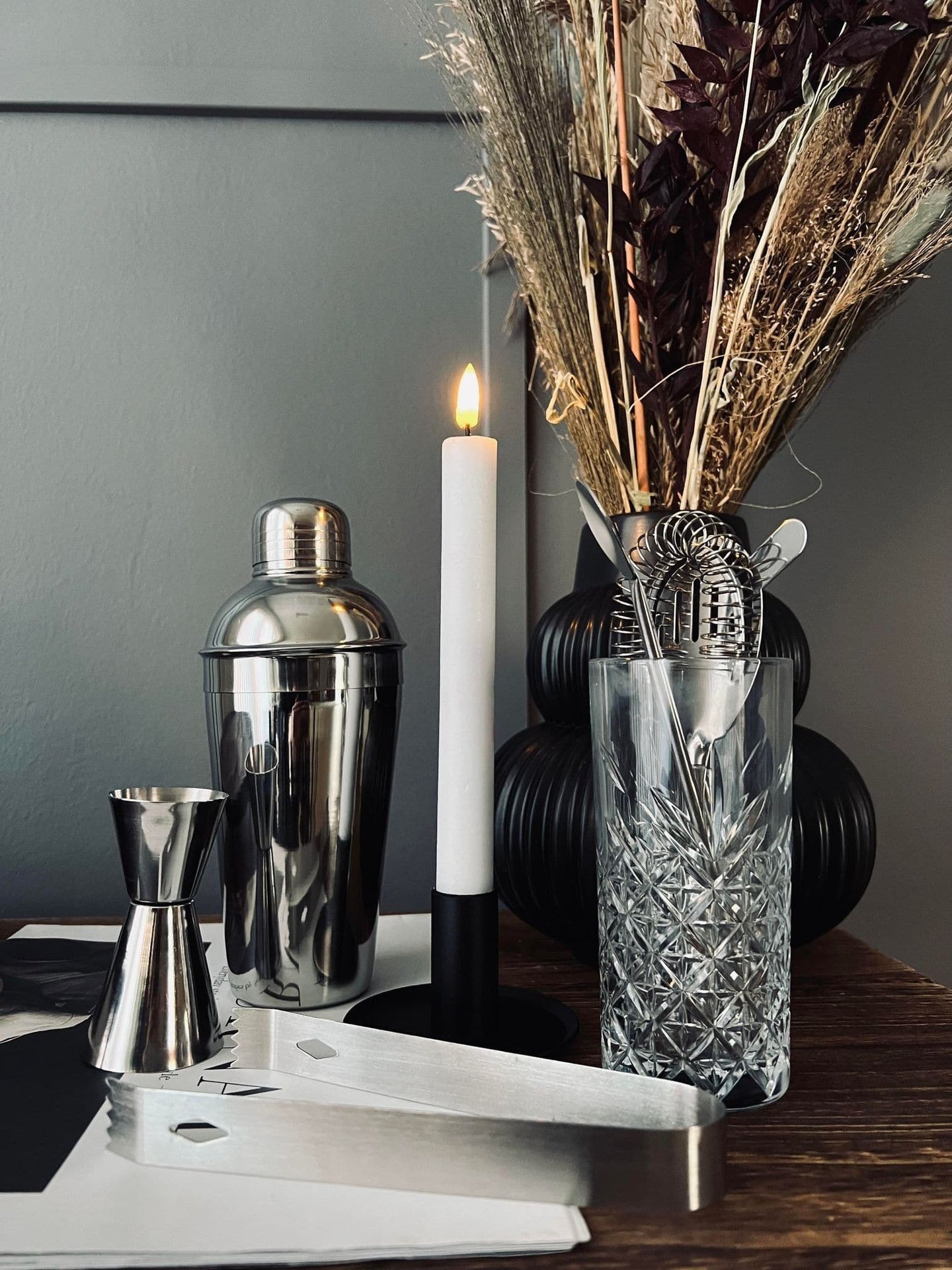 Cocktail shaker sæt med 5 dele - VIAMAJA.DK