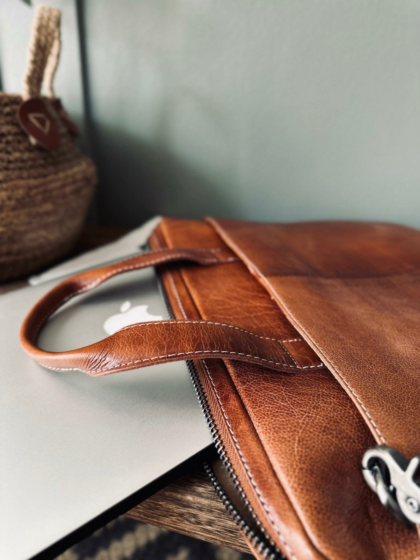 Computertaske SLIM Walnut - VIAMAJA.DK