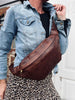 Cool Buffy Bauchtasche aus butterweichem Leder - Brandy