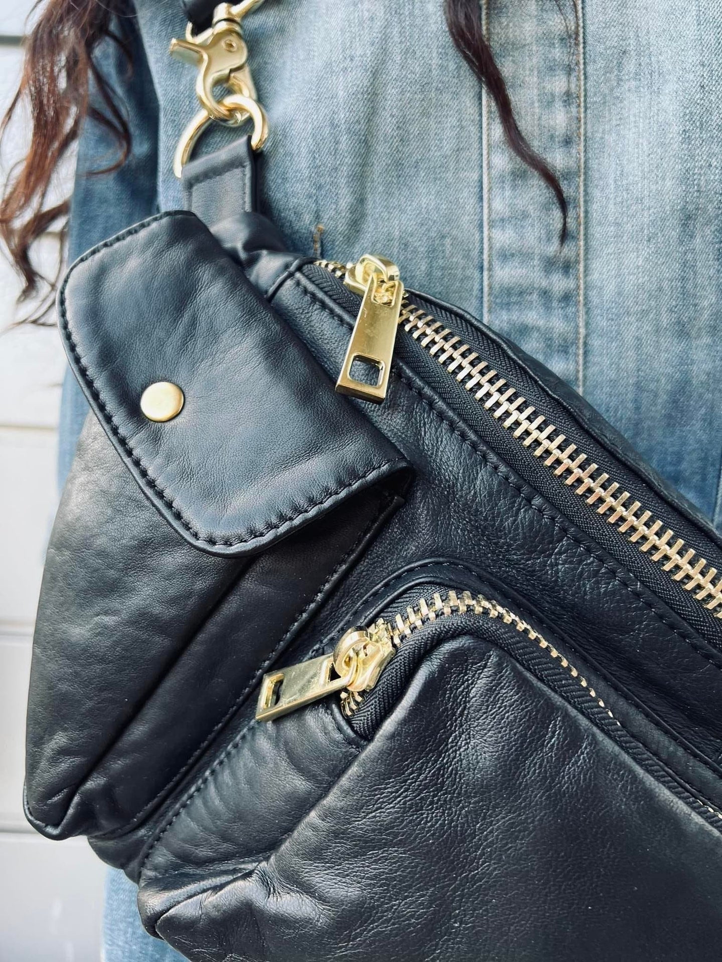 Cool XL bumbag - Black / GOLD - VIAMAJA.DK