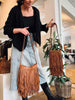 Crossbody COW Cognac - mit Fransen