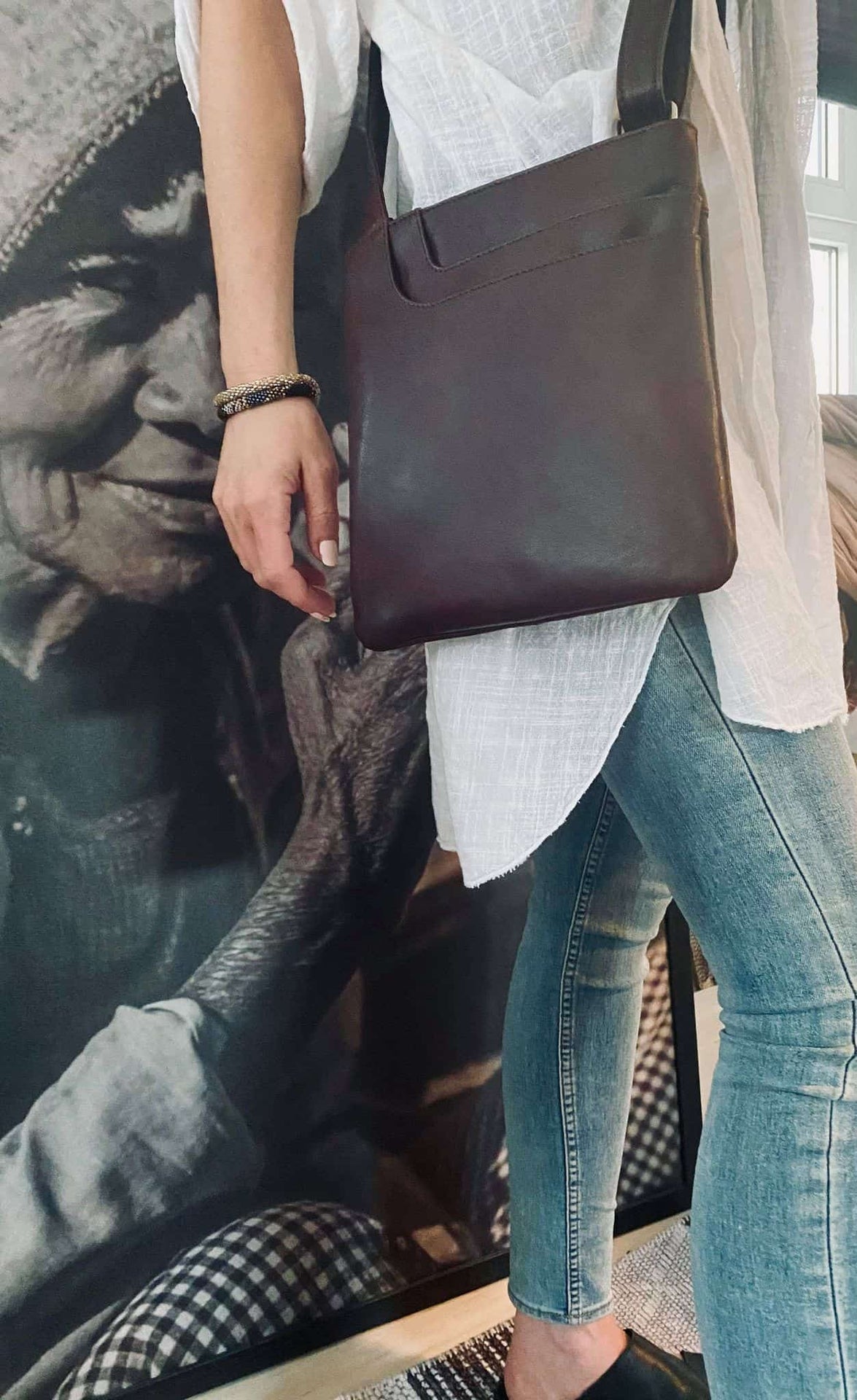 Crossbody GRY – Brun ultra blødt kalveskind - VIAMAJA.DK