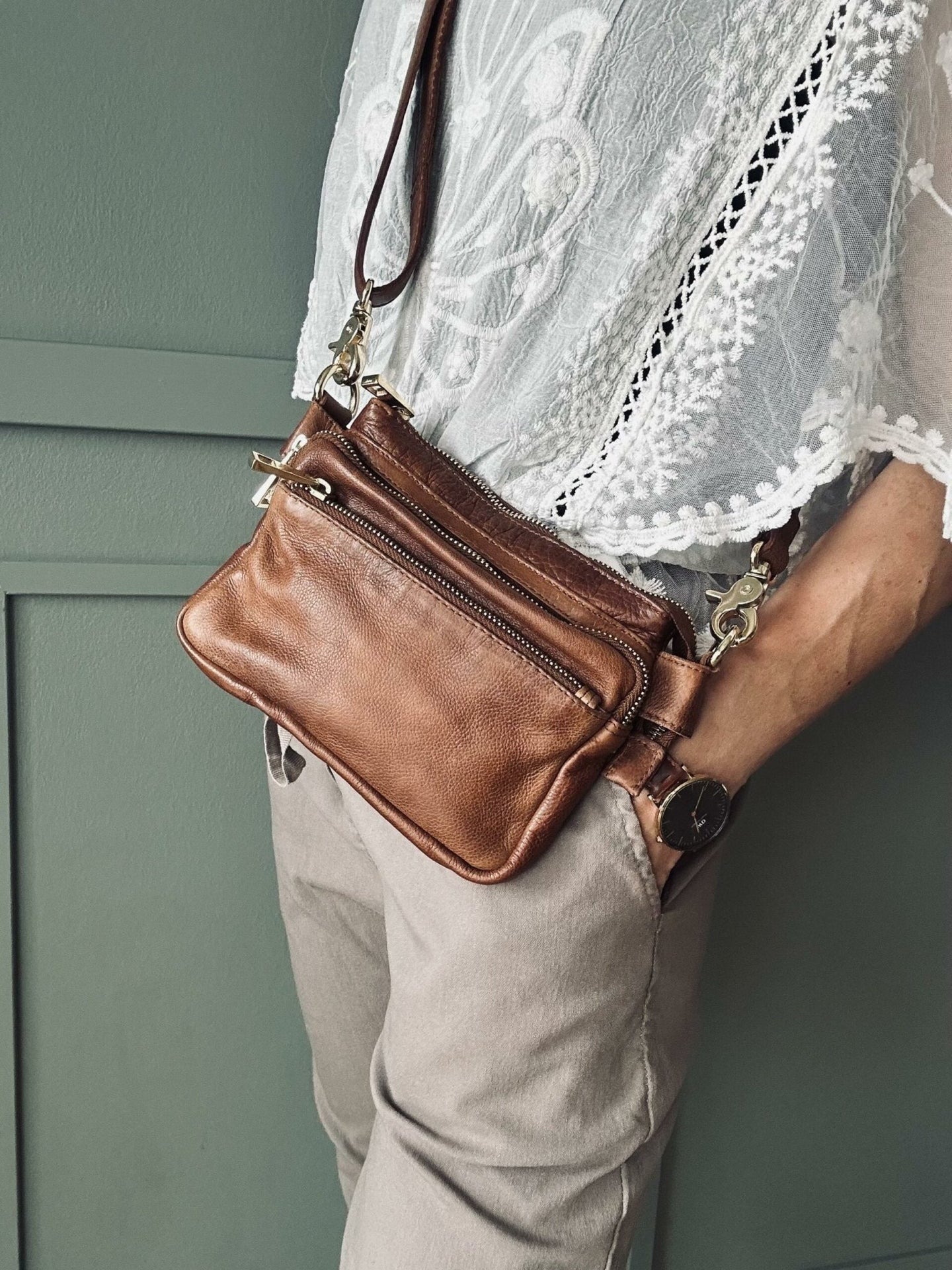 Crossbody Jenna Walnut - VIAMAJA.DK