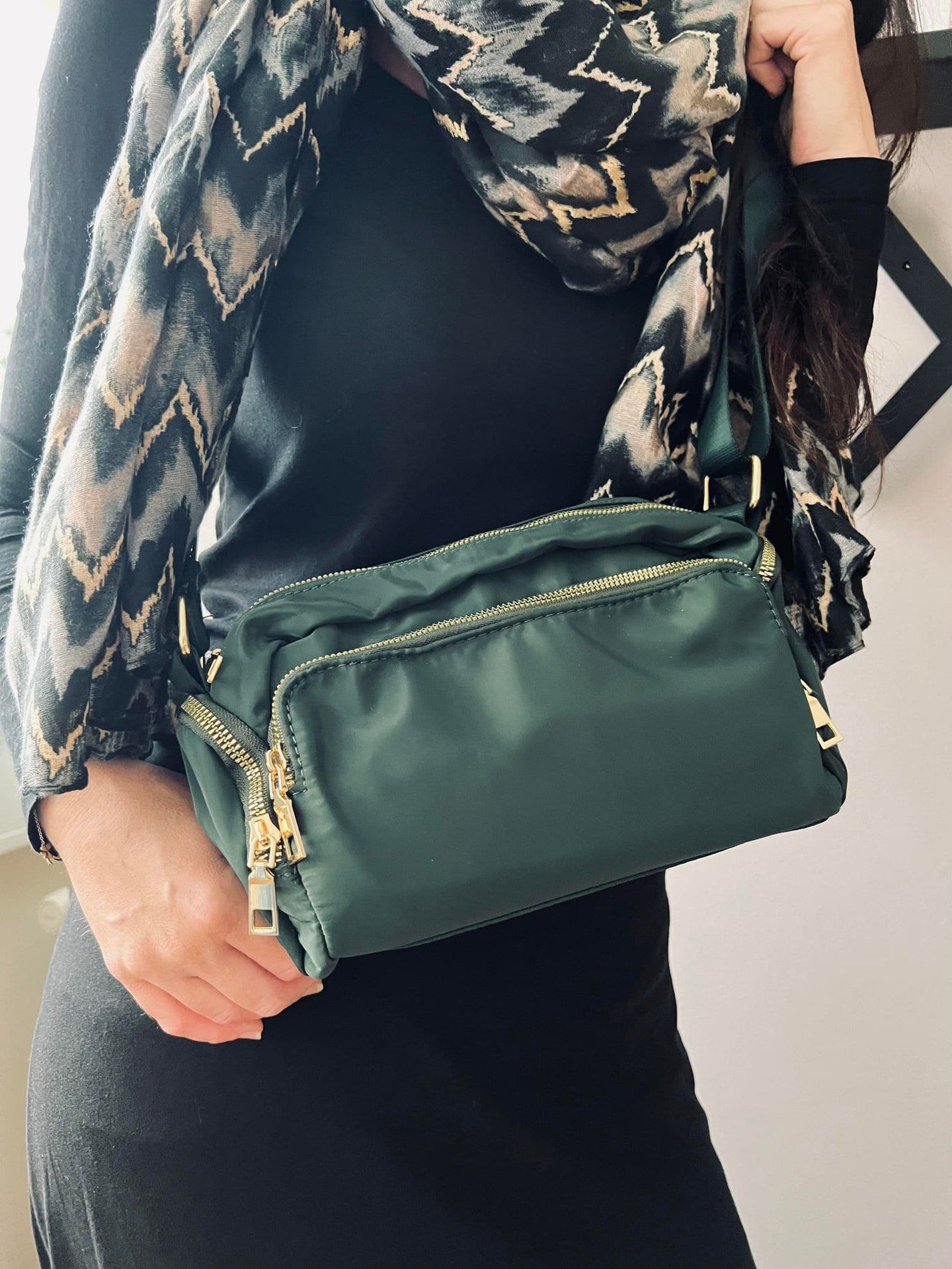 Crossbody - Kaki Nylon - VIAMAJA.DK
