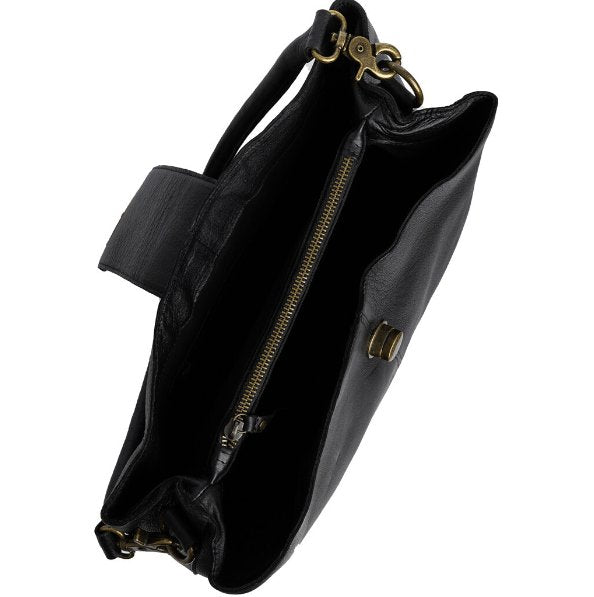 Crossbody Lux Big black / messing - VIAMAJA