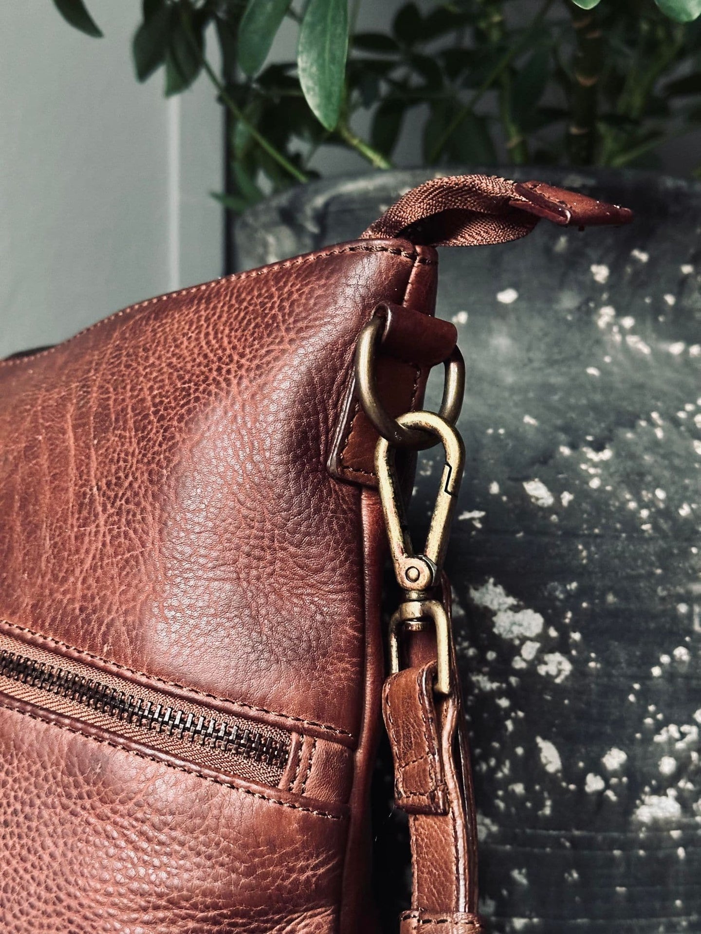 Crossover Annie Dark cognac - Washed cow - VIAMAJA.DK