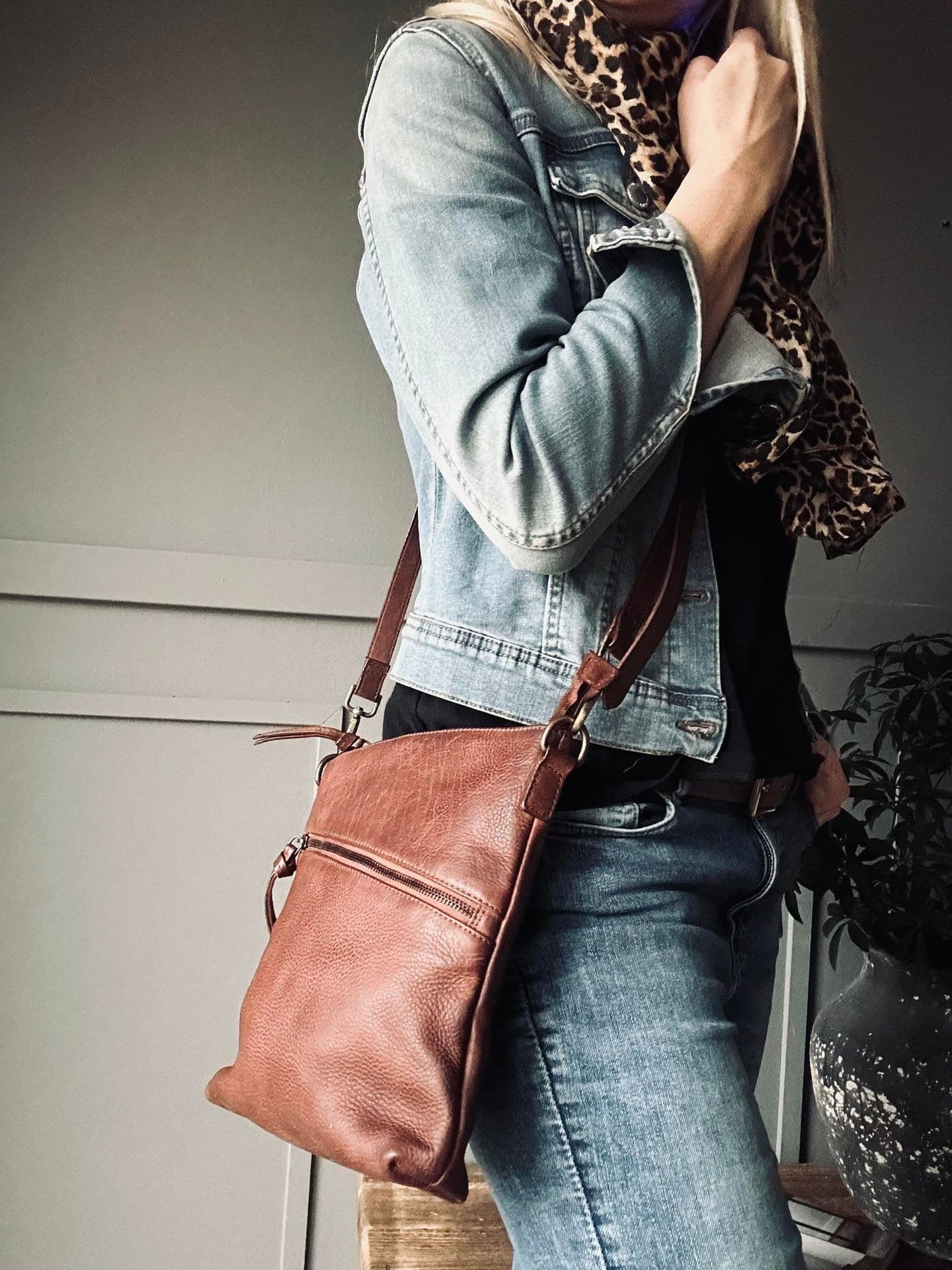 Crossover Annie Dark cognac - Washed cow - VIAMAJA.DK