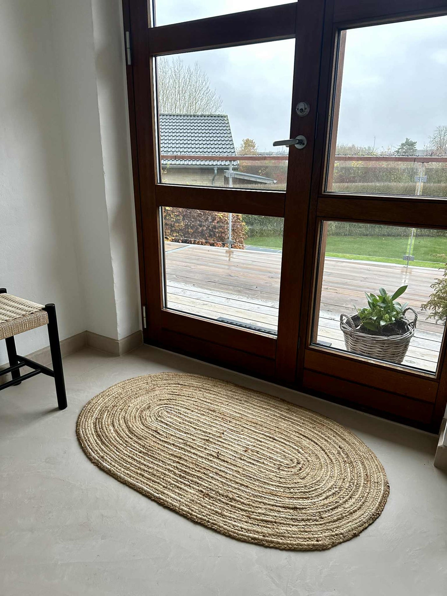 Geflochtener Juteteppich - Oval