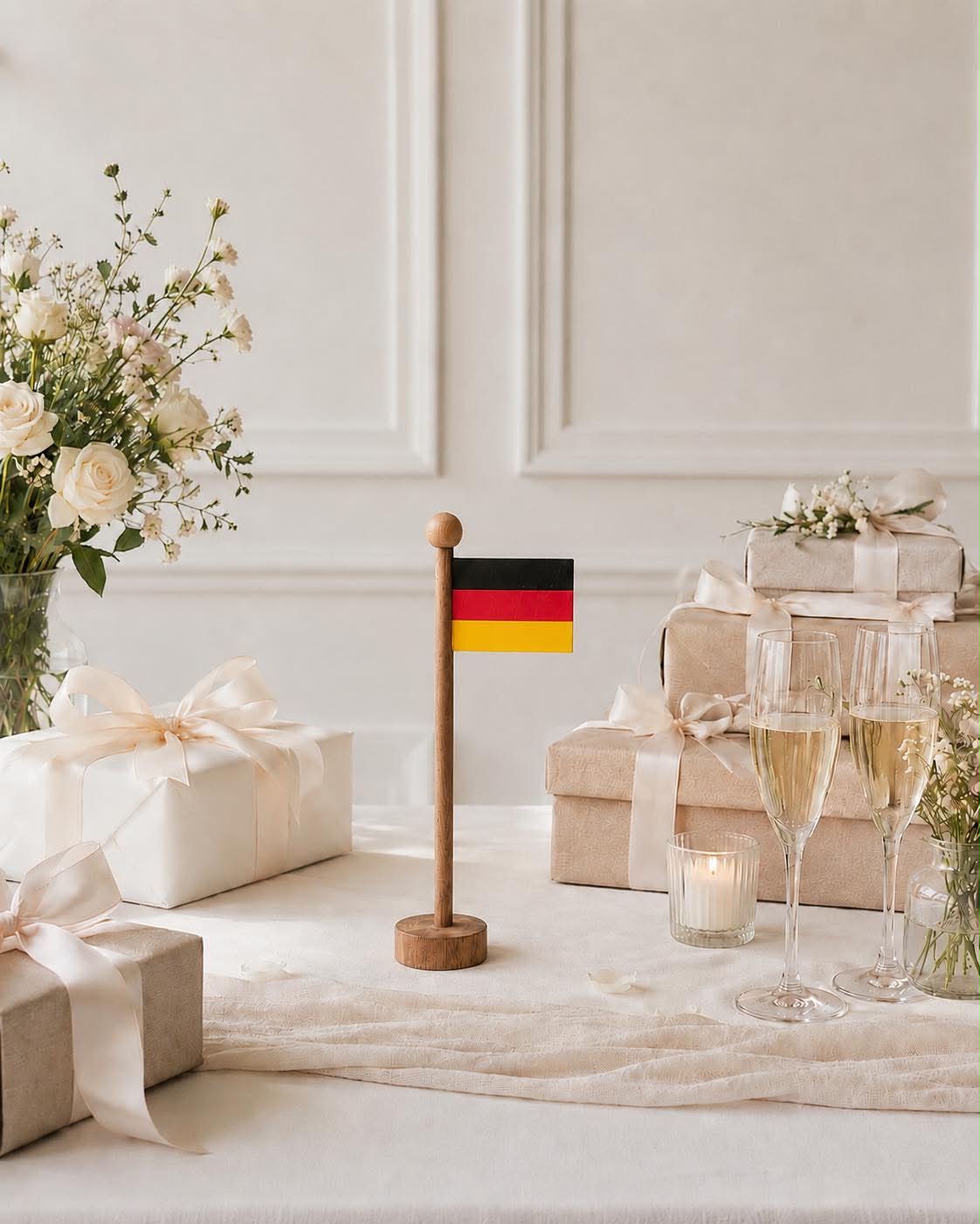 Deutsche Flagge wood - Mehrere Größen