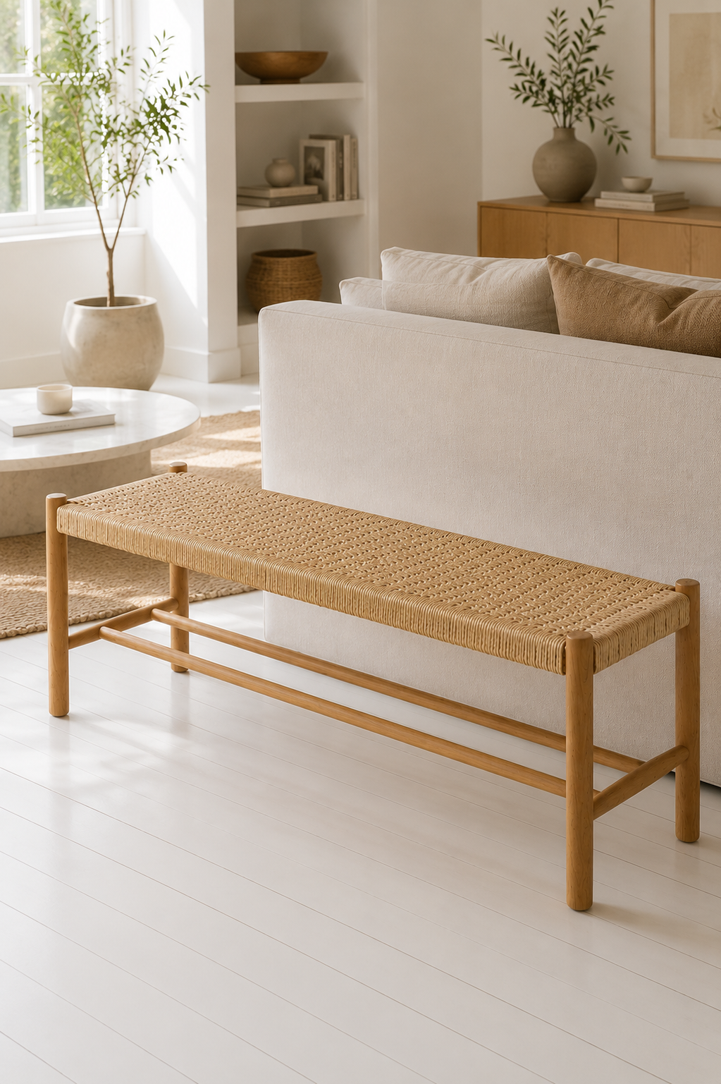Bank Eiche natur - 120 cm