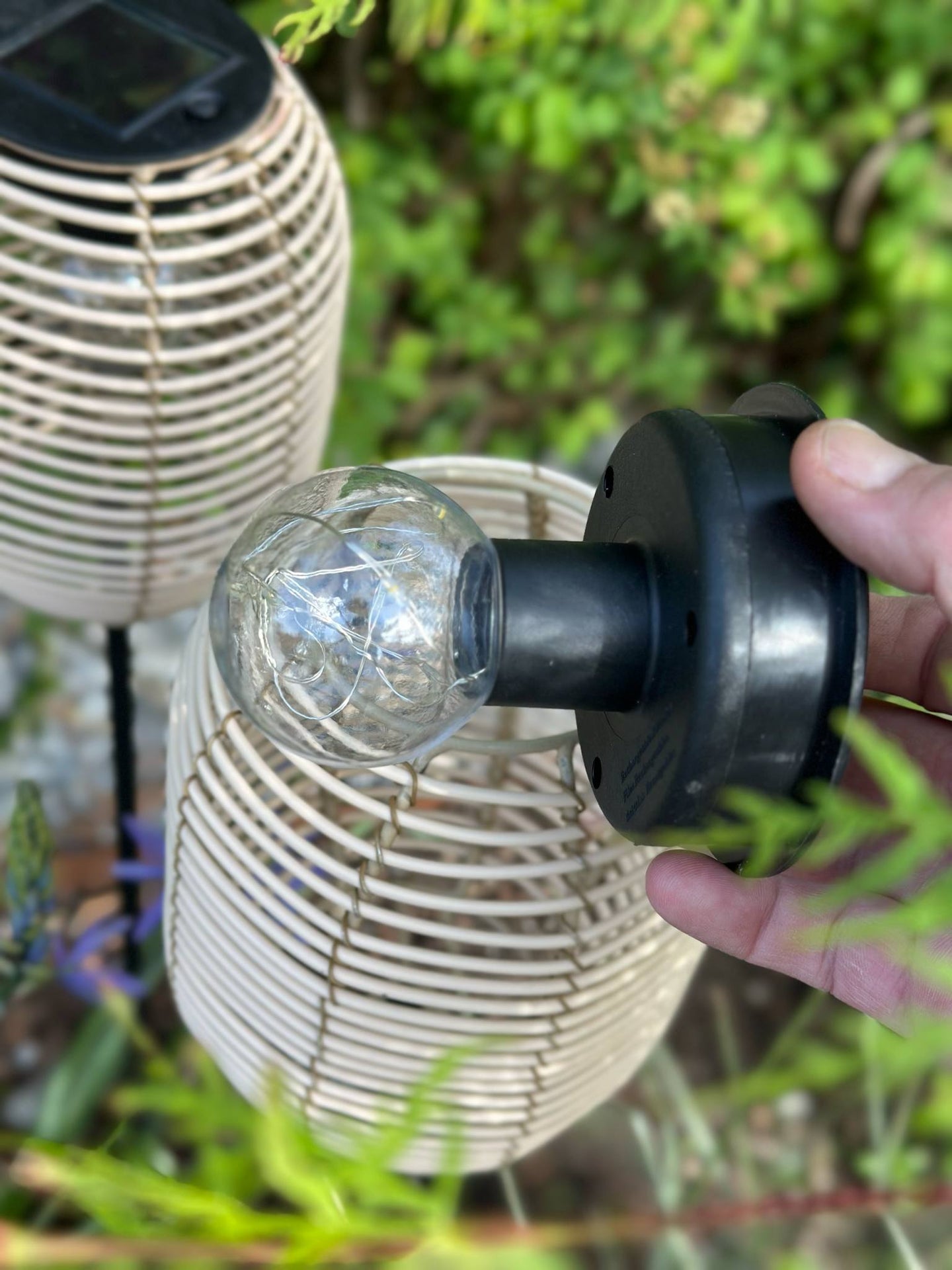 Laterne mit Spieß - Solar Natur