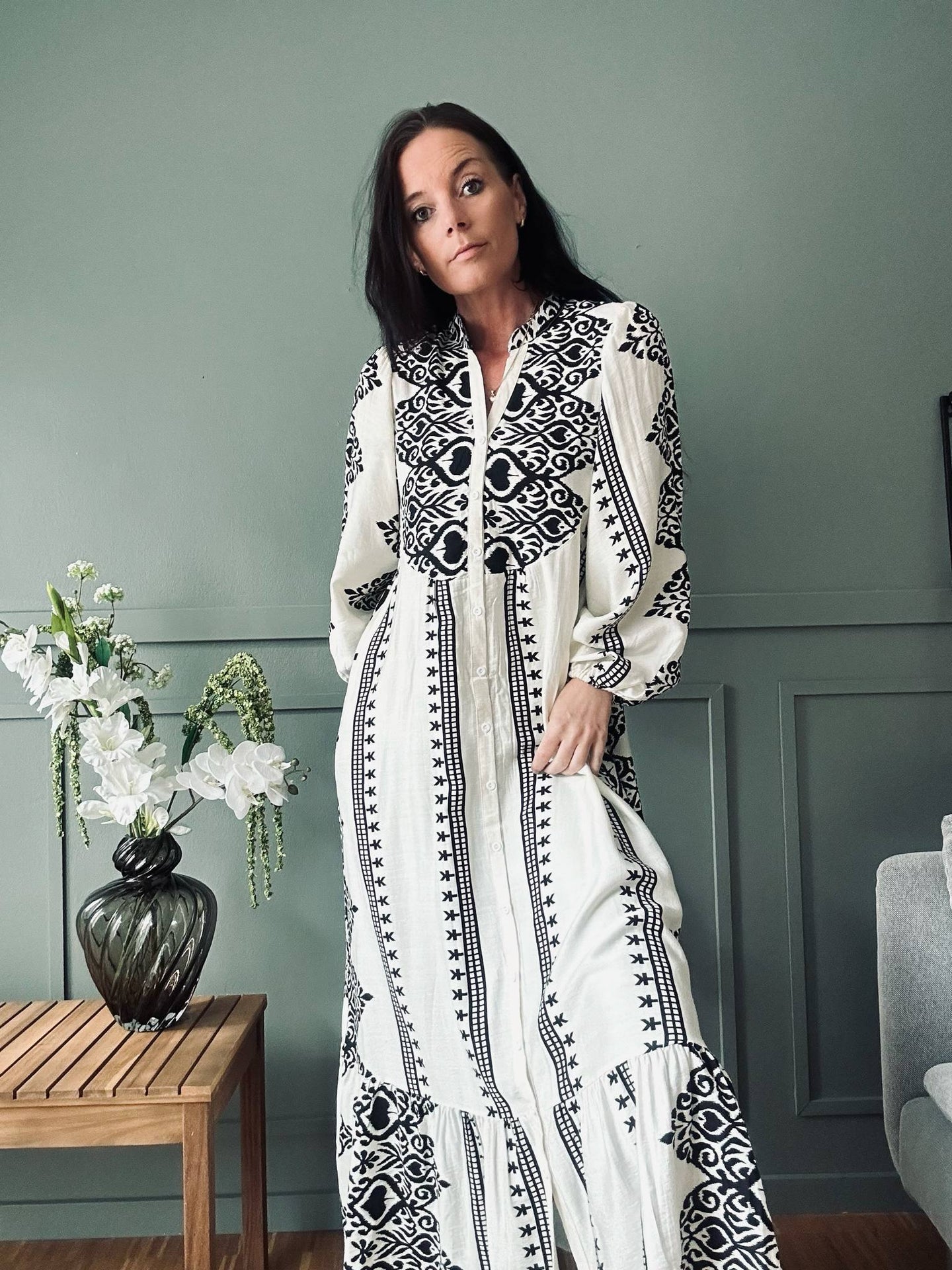Kleid Beige - Boheme Baumwolle