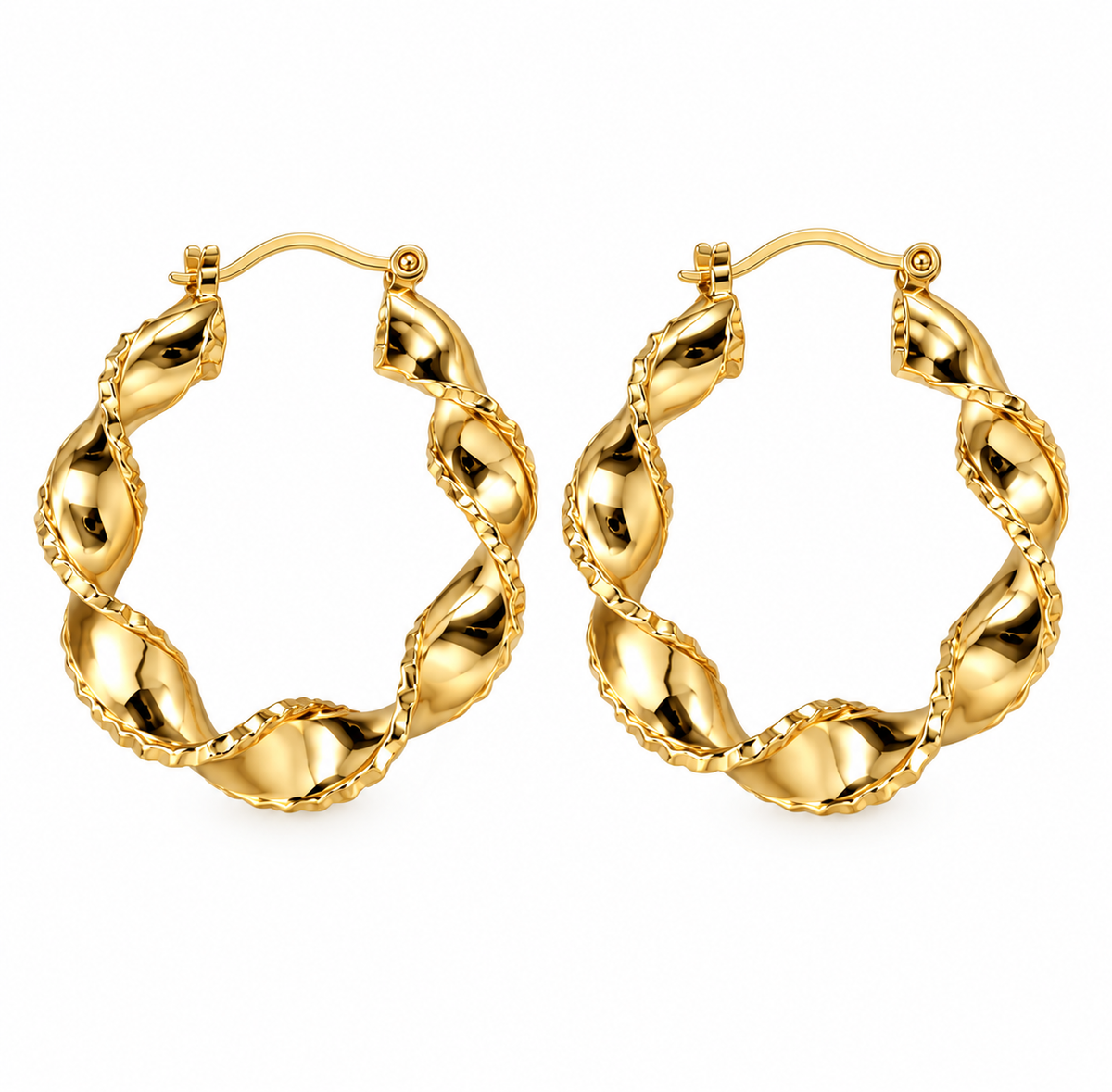 Ohrringe Cora Hoops - 18k vergoldet
