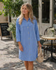 Kleid aus Baby-Samt - Jeans