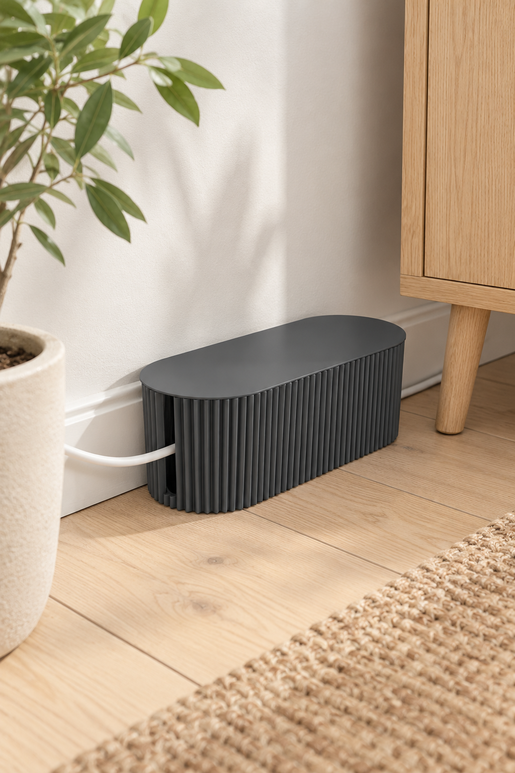 Kabelverstecker – graue Kabelbox