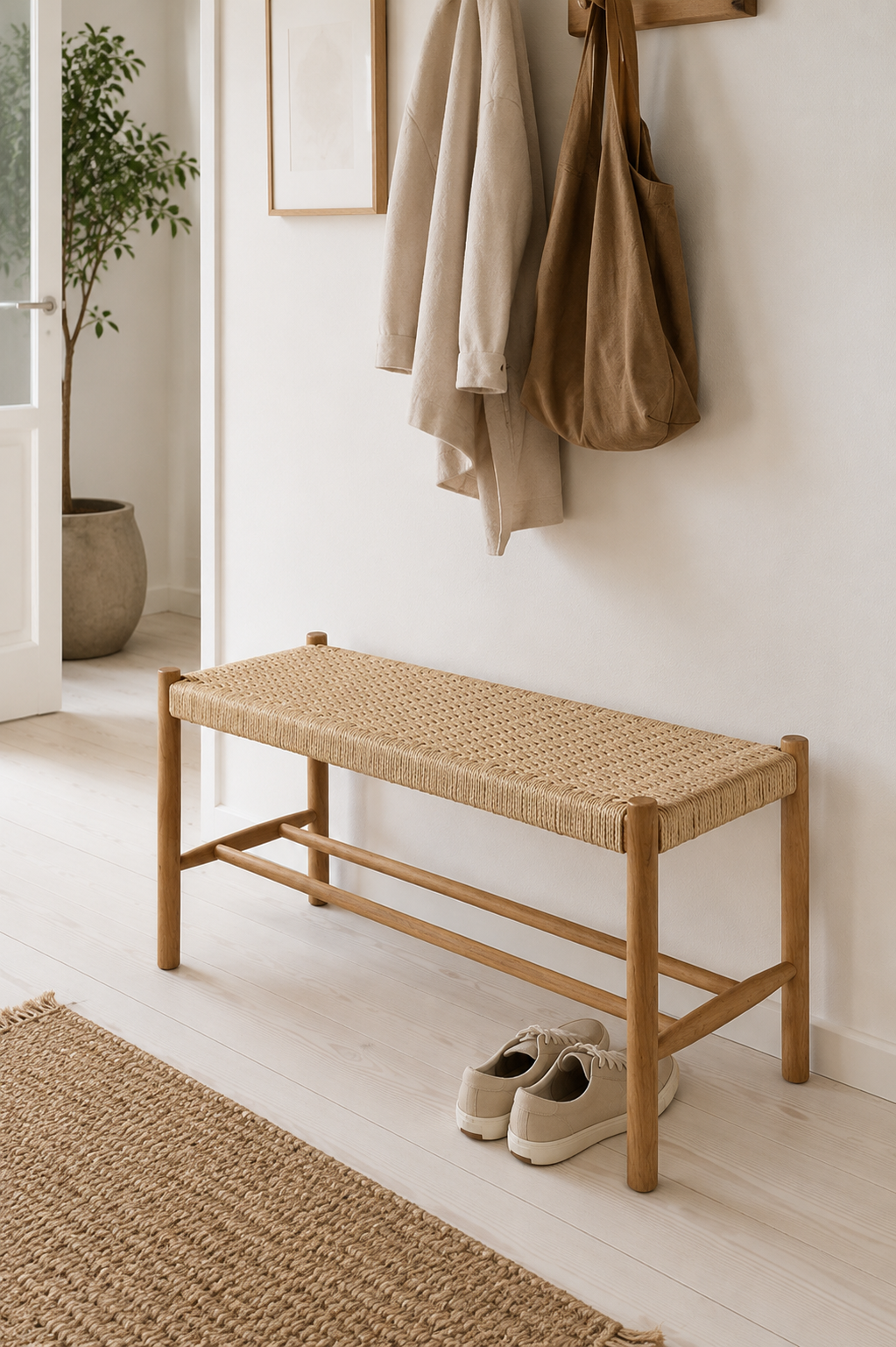 Bank Eiche natur - 90 cm