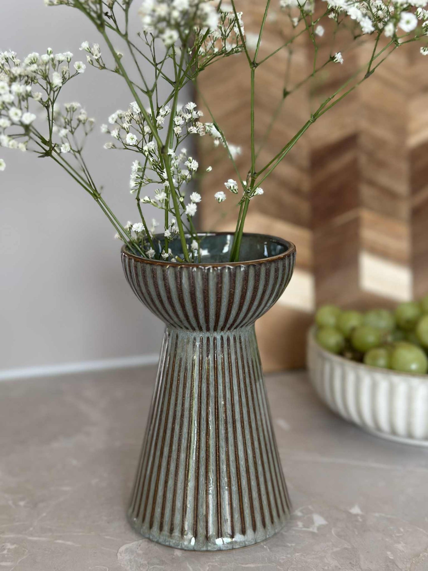 Hyazinthenvase VIGA - Grau / Braun
