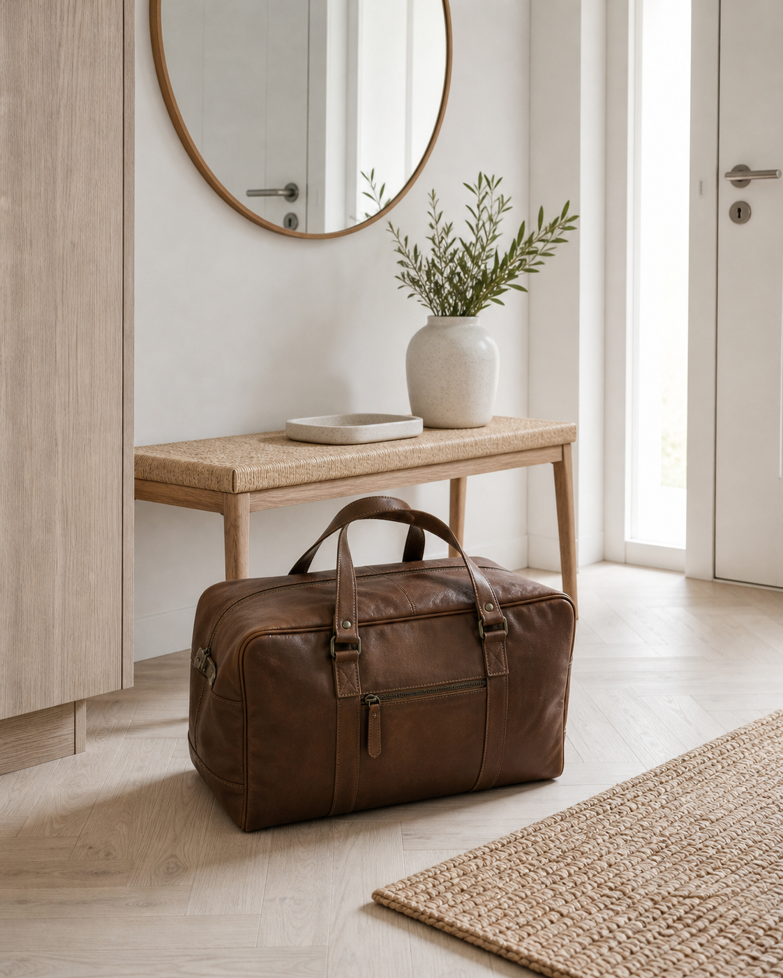 Weekender-Tasche Faust - Dark cognac